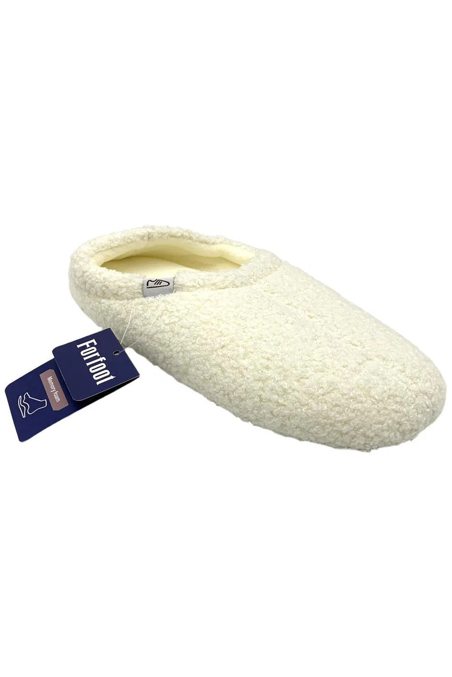Forfoot Women's House Slippers Cream White - Medium
